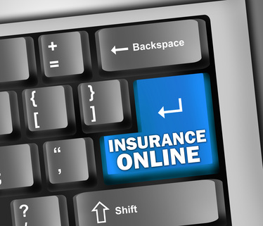 Keyboard Illustration "Insurance Online"